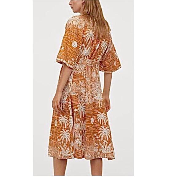 Desmond & Dempsey X H&m Women’s Landscape Kaftan Midi Dress Size Large - Picture 2 of 13
